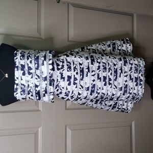 NWT Antonio Melani navy ivory floral Toma dress American beauty size 14